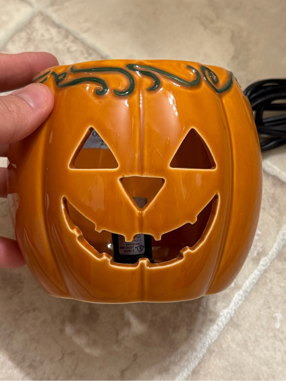 Scentsy Full Size Fragrance Wax Melt Warmer Halloween Orange Pumkin Fall Decor